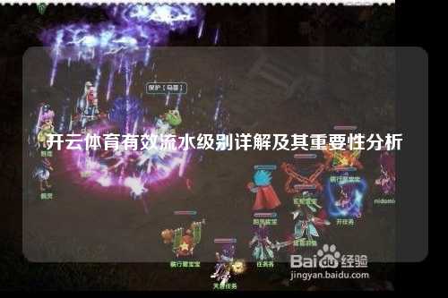 开云体育有效流水级别详解及其重要性分析